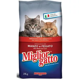   Migliorgatto Kroketten Rind & Leber 2 kg – Premium Pet Food Complete Nutrition for Pets