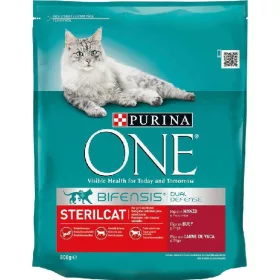  Purina One Sterilisiertes Rindfleisch und Weizen für Katzen 800g – Premium Cat Food Balanced Nutrition for Healthy Cats