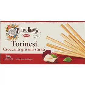  Mulino Bianco Torinesigrissini in einer Box 280g – Süße oder salzige Snacks für unterwegs und Genussmomente