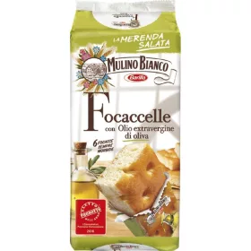   Mulino Bianco 6 Focaccelle mit nativem Olivenöl extra 198g Premium Flour Bread or Baking Ingredient – Ideal for Baking