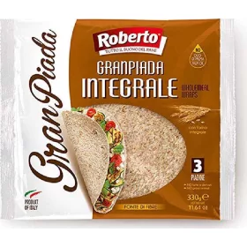  Roberto 3-Korn-Vollkorn-Piadina 330g Premium Flour Bread or Baking Ingredient – Ideal for Baking