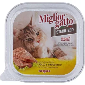   Migliorgatto Sterilisiertes Huhn und Schinken 100g – Premium Pet Food Complete Nutrition for Pets