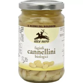   Gekochte Bio-Cannellini-Bohnen von Alce Nero, 300g – Canned Legumes or Vegetables for Salads, Soups and Everyday Cooking
