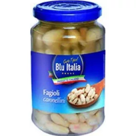   Blue Italy Cannellini-Bohnen 370g – Canned Legumes or Vegetables for Salads, Soups and Everyday Cooking
