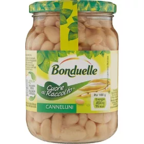   Bonduelle Cannellini-Bohnen 580g – Canned Legumes or Vegetables for Salads, Soups and Everyday Cooking