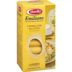   Barilla Ei Cannelloni Emiliana 250g – Italienische Pasta oder Reis Zutat für mediterrane Küche