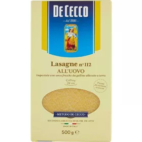   De Cecco N112 Eierlasagne 500g – Italienische Pasta oder Reis Zutat für mediterrane Küche