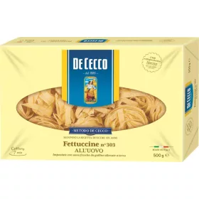   De Cecco N303 Ei-Fettuccine 500g – Italienische Pasta oder Reis Zutat für mediterrane Küche
