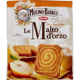   Mulino Biancogerstenmalzscheiben, 40 Scheiben, 315g – Süße oder salzige Snacks für unterwegs und Genussmomente