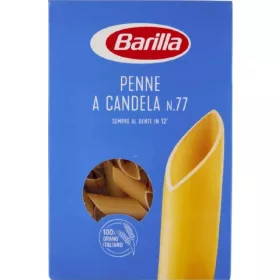   Barilla N77 Penne A Candela 500g – Italienische Pasta oder Reis Zutat für mediterrane Küche