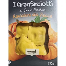   Emmagiordani Kürbisravioli 250g – Italienische Pasta oder Reis Zutat für mediterrane Küche