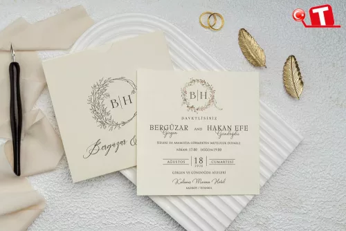 Ekonomik Düğün Davetiyesi 9286 (stk)