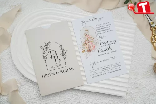 Ekonomik Düğün Davetiyesi 9298 (stk)