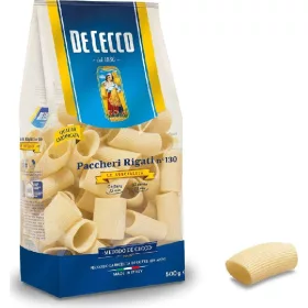   De Cecco Nr. 130 Paccheri Rigati 500g – Italienische Pasta oder Reis Zutat für mediterrane Küche