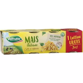   Valfrutta Mais 160g Dosen x 3 + 1gratis – Canned Legumes or Vegetables for Salads, Soups and Everyday Cooking