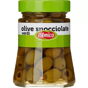   D'Amico entsteintegrüne Oliven 290g – Canned Legumes or Vegetables for Salads, Soups and Everyday Cooking