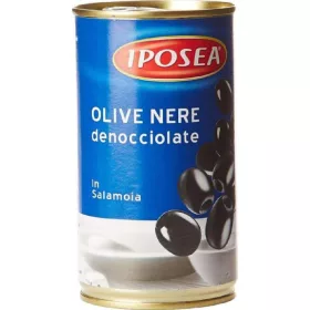   hyposea Entsteinte schwarze Oliven in Salzlake 370ml – Canned Legumes or Vegetables for Salads, Soups and Everyday Cooking