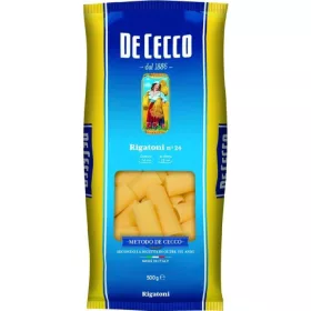   De Cecco Nr. 24 Rigatoni 500g – Italienische Pasta oder Reis Zutat für mediterrane Küche