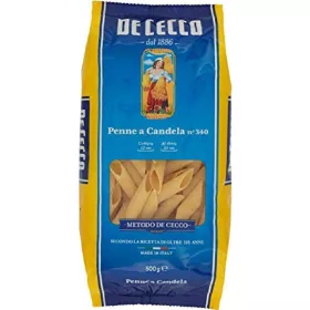   De Cecco Nr. 340 Penne A Candela 500g – Italienische Pasta oder Reis Zutat für mediterrane Küche
