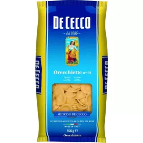   De Cecco Nr. 91 Orecchiette 500g – Italienische Pasta oder Reis Zutat für mediterrane Küche