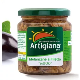   Auberginenfilets von Artigiana Sud, 280g – Canned Legumes or Vegetables for Salads, Soups and Everyday Cooking