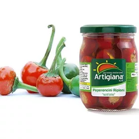   Gefüllte Paprika von Artigiana Sud, 540g – Canned Legumes or Vegetables for Salads, Soups and Everyday Cooking