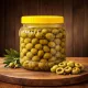 Gaziantep Nizip Hand-Cracked Green Olives (with pits) 1 kg