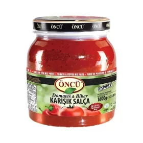   Öncü Tomaten-Paprika-Mark (mix) 1600 g – Tomaten-Paprika-Mark für kräftige Soßen & Eintöpfe