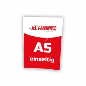   Broşür DIN A5 (14,8 cm x 21,0 cm), bir tarafı baskılı, 115 gr
