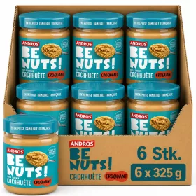  Andros Be Nuts! Crunchy Peanut Butter (6 Pcs x 325 g)