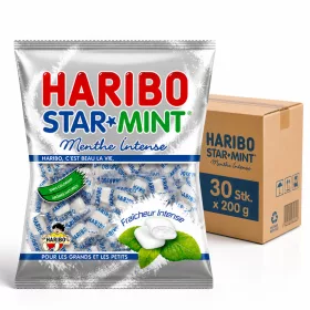 Haribo Star Mint Yoğun Naneli Şeker (30 Adet x 200 g)