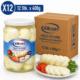 Gülcan Braided Cow's Milk Cheese – 12 Pcs x 400 g