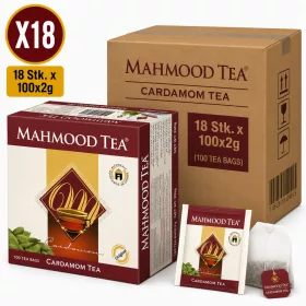   Mahmood Tea Cardamom Black Tea – 18 pcs x 100 Tea Bags (100 × 2 g)