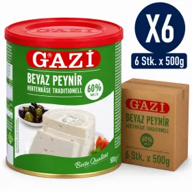   Gazi Traditional White Cheese (60% Fat in Dry Matter) – 6 Pieces x 500 g