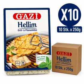  Gazi Halloumi Grill & Pan Cheese with Mint – 10 Pieces x 250 g