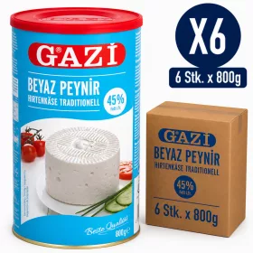 Gazi Traditional White Cheese 45% Fat – 6 Pieces x 800 g