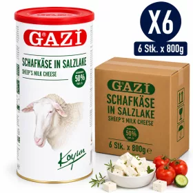 Gazi Sheep Cheese in Brine 50% Fat – 6 Pieces x 800 g