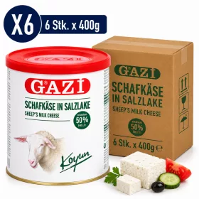   Gazi Sheep's Milk Cheese in Brine (50% Fat in Dry Matter) – 6 Pieces x 400 g