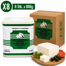 Bulgarian White Sheep Cheese in Brine – 8 Pieces x 800 g
