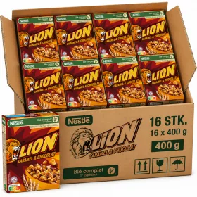    Nestlé Lion Caramel & Chocolate Cereals (16 Pcs Carton, 16 x 400 g)