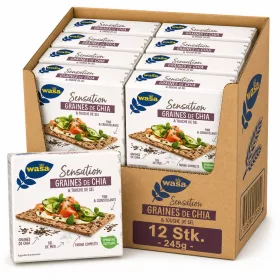 Wasa Knäckebrot Chia Samen & Meersalz (12 Stk. x 245g)