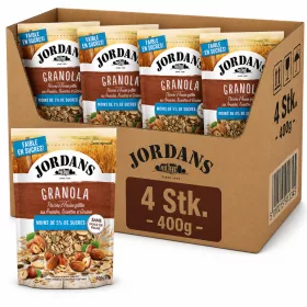    Jordans Granola Knuspermüsli Weniger Zucker (4 Stk. x 400 g)