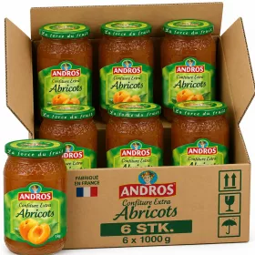  Andros Apricot Jam Extra (6 Pcs Carton, 6 x 1000 g)