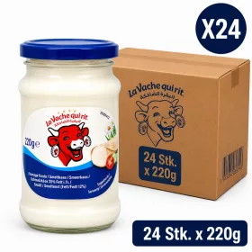   La Vache quirit Processed Cheese in Glass Jar – 24 Pcs x 220 g