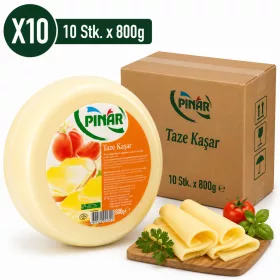 Pınar Fresh Kasar Cheese – 10 Pieces x 800 g