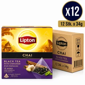 Lipton Chai Black Tea with Cinnamon – 12 pcs x 34 g