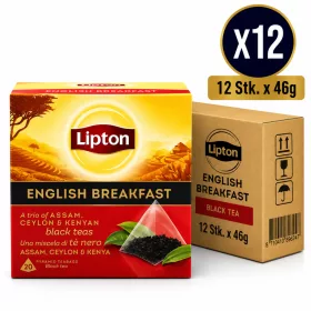Lipton English Breakfast Black Tea – 12 pcs x 46 g