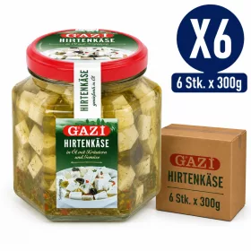   Gazi White Cheese in Oil with Herbs and Vegetables – 6 Pieces x 300 g