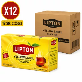Lipton Yellow Label Black Tea – 12 pcs x 25 Tea Bags