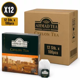 Ahmad Tea Ceylon Black Tea – 12 Packs x 100 Tea Bags